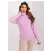 Light purple cable knitted sweater