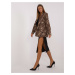 TMAVOBÉŽOVÉ OVERSIZE SAKO S LEOPARDÍM VZOROM DHJ-MA-2002A-2.53-DARK BEIGE