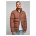 Short Puffer Jacket - brown