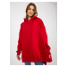 Dark red long oversize hoodie by MAYFLIES