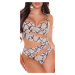 Sexy Snake Monokini with Net Cut-Outs KHAKI 44