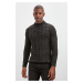 Trendyol Black Slim Half Turtleneck Hair Knit Sweater