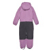 Dievčenský zimný overal COLOR KIDS Coverall W. Contrast, argyle purple