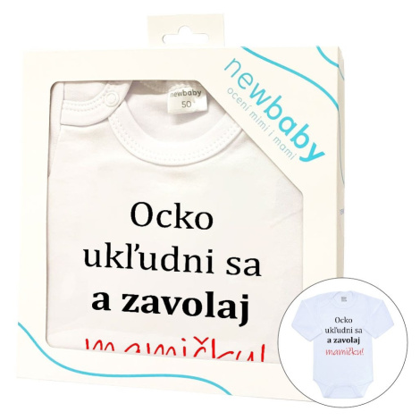 Body s potlačou New Baby a zavolaj MAMIČKU!! - darčekové balenie 56 , 20C50530