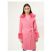 Influencer Prechodný kabát  ružová