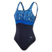 Speedo shaping contoureclipse printed 1 piece pure blue