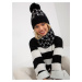 Black and white women's patterned neck warmer