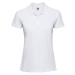 White Women's Polo Shirt 100% Russell Cotton