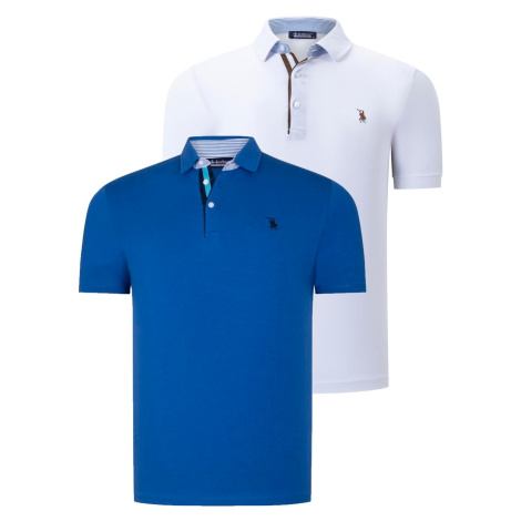 DUAL SET T8582 DEWBERRY MENS T-SHIRT-WHITE-SAKS