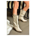 Fox Shoes R973934009 Women's Beige Low Heeled Boots