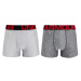 2PACK pánske boxerky Under Armour nadrozmer sivé (1363618 011)