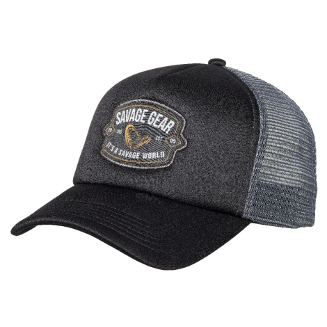 Savage gear šiltovka badge trucker cap black