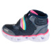 Tmavomodré dievčenské svietiace topánky Skechers Heart Lights - Brilliant Rainbow 302669N-NVPK