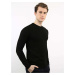 Čierny pánsky tenký pletený sveter TIK-K21-0094-black