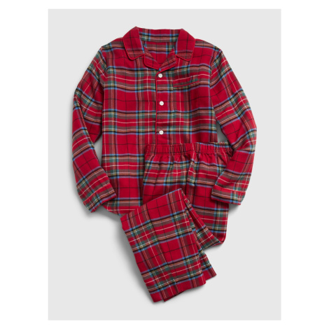 GAP Detské kockované pyžamo Červená