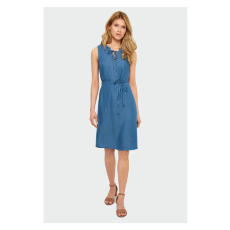 Dámske riflové šaty SUK566 - Greenpoint středně modrá