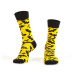 Men's yellow socks with bats