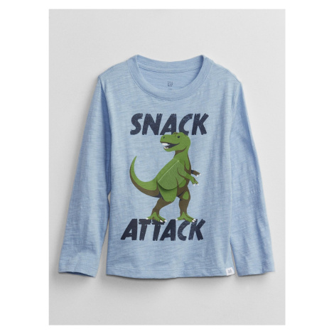 GAP Detské tričko s dinosaurom Modrá