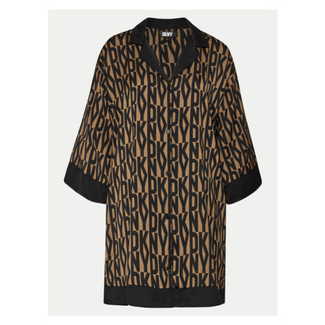 DKNY Nočná košeľa YI00017 Hnedá Regular Fit