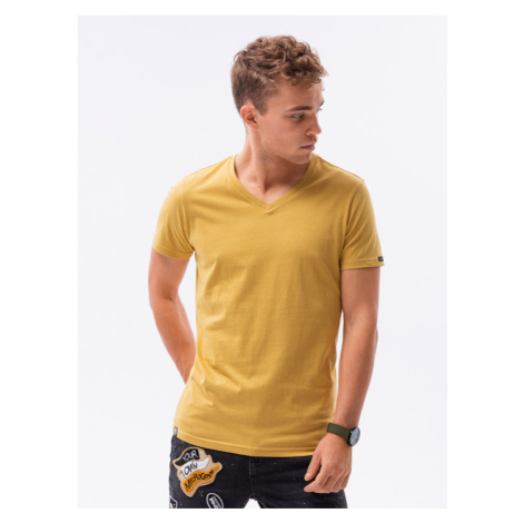 OMBRE-T-shirt SS-S1369-V8-MUSTARD Žltá