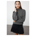 Trendyol Anthracite Stand Collar Knitwear Sweater