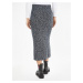 Tmavomodrá dámska svetrová midi sukňa s prímesou vlny Tommy Hilfiger