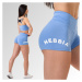 NEBBIA - Šortky s vysokým pásom GYM HERO 582 (light blue) - NEBBIA