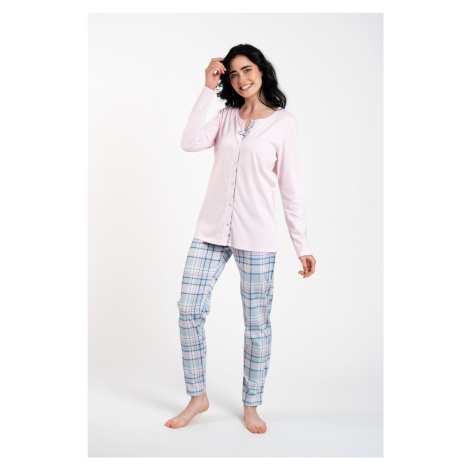 Women's pyjamas Emilly, long sleeves, long pants - pink/print Italian Fashion