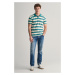 POLOKOŠEĽA GANT HEAVY WASHED STRIPED POLO OCEAN TURQUOSIE