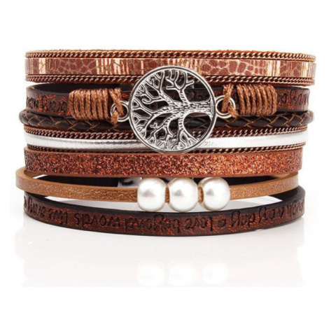 Metalický náramok Strom života Medený