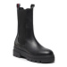 Tommy Hilfiger Členková obuv s elastickým prvkom Monochromatic Chelsea Boot FW0FW06730 Čierna