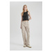 DEFACTO Cool Straight Fit Cargo Gabardine Trousers