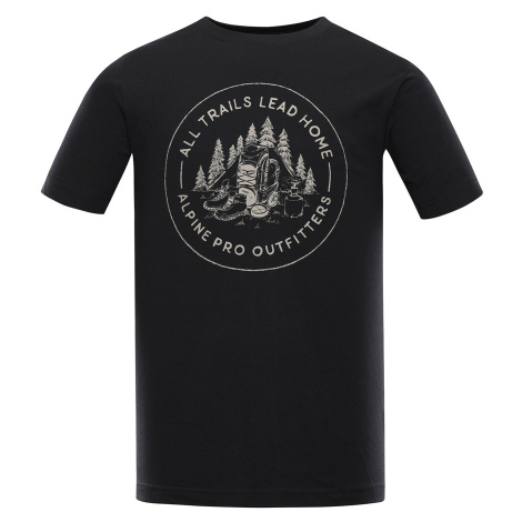 Men's cotton T-shirt ALPINE PRO LEFER black variant pc