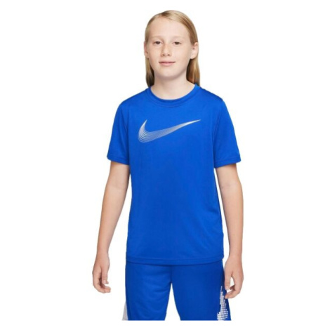 Nike NK DF HBR SS TOP Chlapčenské tričko, modrá, veľkosť