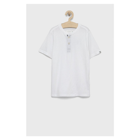 Detské tričko Abercrombie & Fitch biela farba, jednofarebný