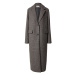 EDITED Prechodný kabát 'Ninette'  sivá / svetlosivá / čierna