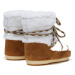 MOON BOOT-LIGHT LOW SHEARLING, whisky/off white Hnedá