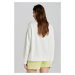 MIKINA GANT RELAXED PALM CNECK SWEATER biela