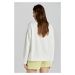 MIKINA GANT RELAXED PALM CNECK SWEATER EGGSHELL