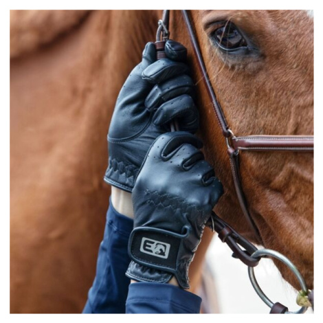 PROGRESS EQ PRO-RIDING GLOVES Dámske jazdecké rukavice, čierna, veľkosť