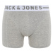 JACK & JONES Boxerky 'Sense'  svetlosivá / tmavosivá / sivá melírovaná / biela