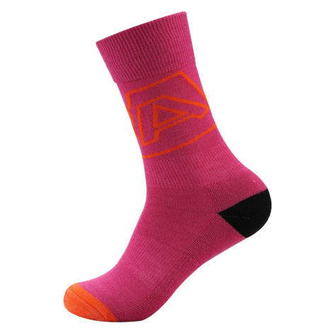 Alpine Pro Phalte Unisex vysoké ponožky USCY082 fuchsia