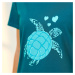 Krátka nočná košeľa s potlačou korytnačky