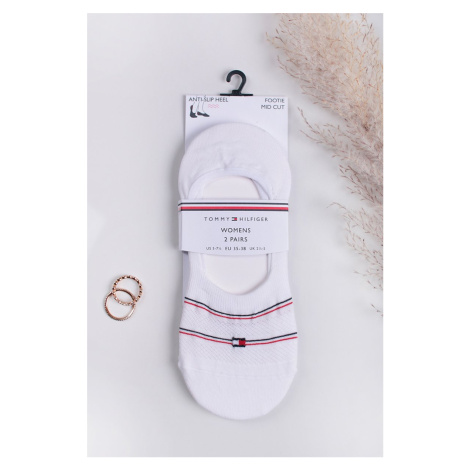 Biele balerínkové ponožky Preppy - dvojbalenie Tommy Hilfiger