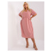 Dusty pink oversized midi dress ZULUNA