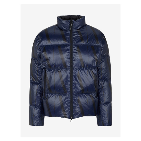 Dark Blue Men's Patterned Quilted Jacket Armani Exchange Giacca - Men's