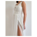 Biele dlhé spoločenské šaty Chiara