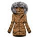 MODOVO Zimná bunda s kapucňou hnedá