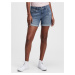 GAP Kraťasy mid rise 5" denim shorts Modrá