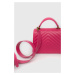 Kožená kabelka Pinko fialová farba, 100071.A0GK